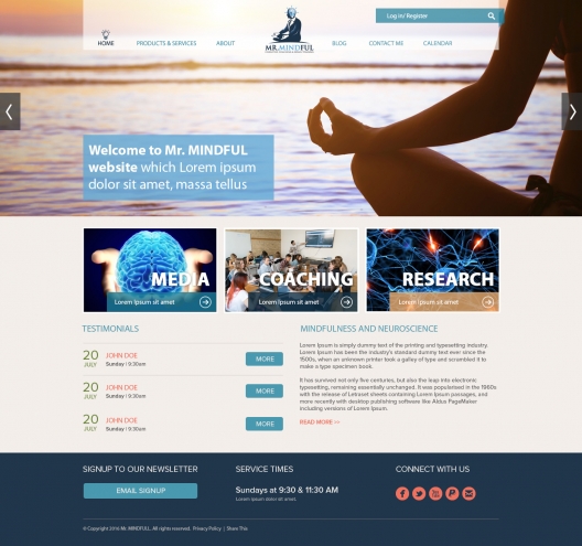 Website Design #4 | 'Mr. Mindful Cognitive Coaching and Brain Training ...