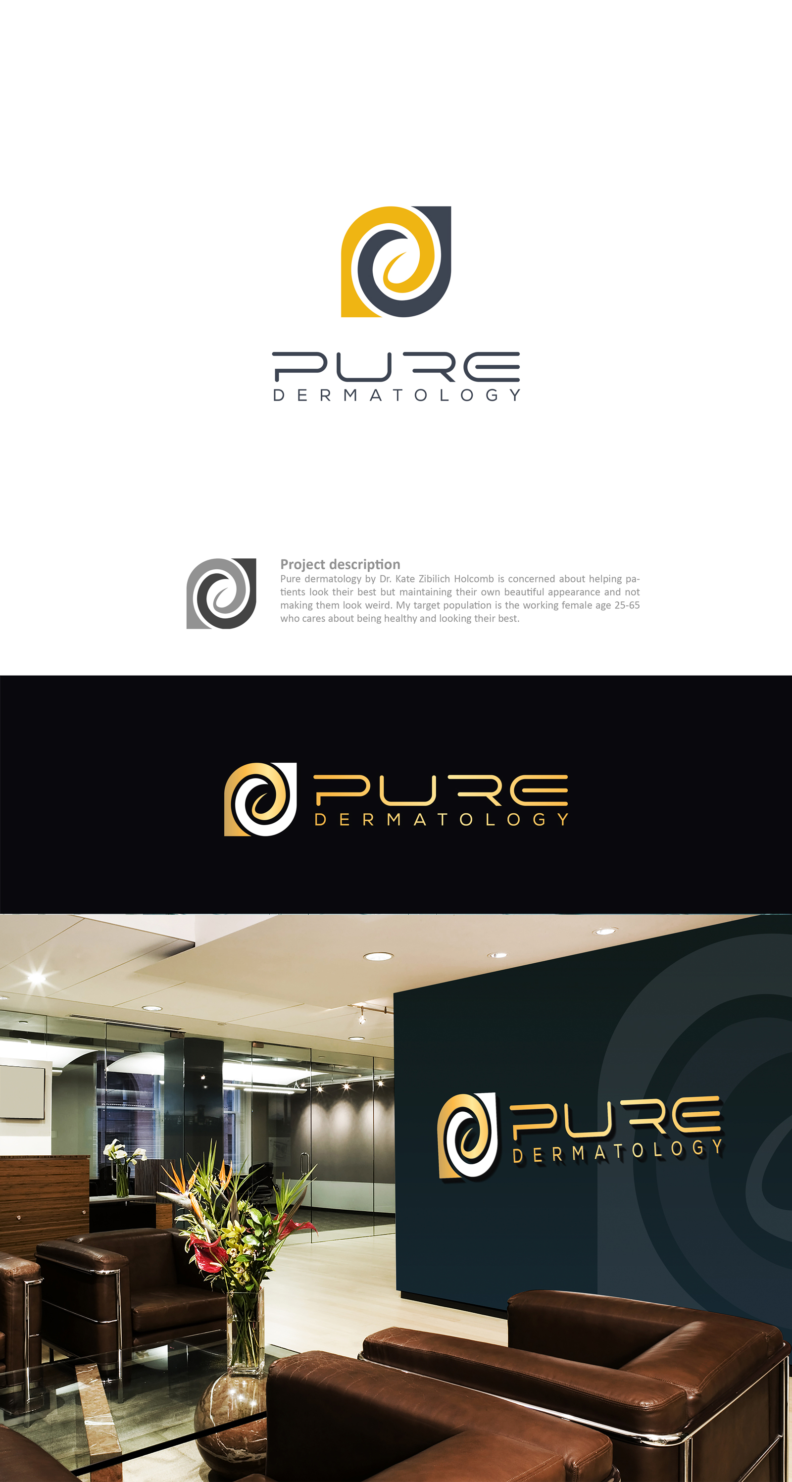 Logo Design #256 | 'Pure Dermatology' design project | DesignContest ®