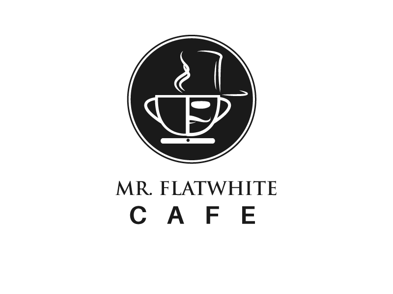 Logo Design 459 Mr Flatwhite Cafe Design Project Designcontest