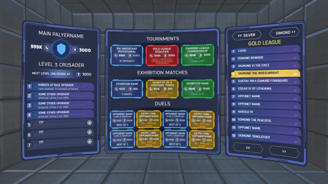 Graphic Design #50 | 'Ironlights - VR Game Menu Design' design project ...