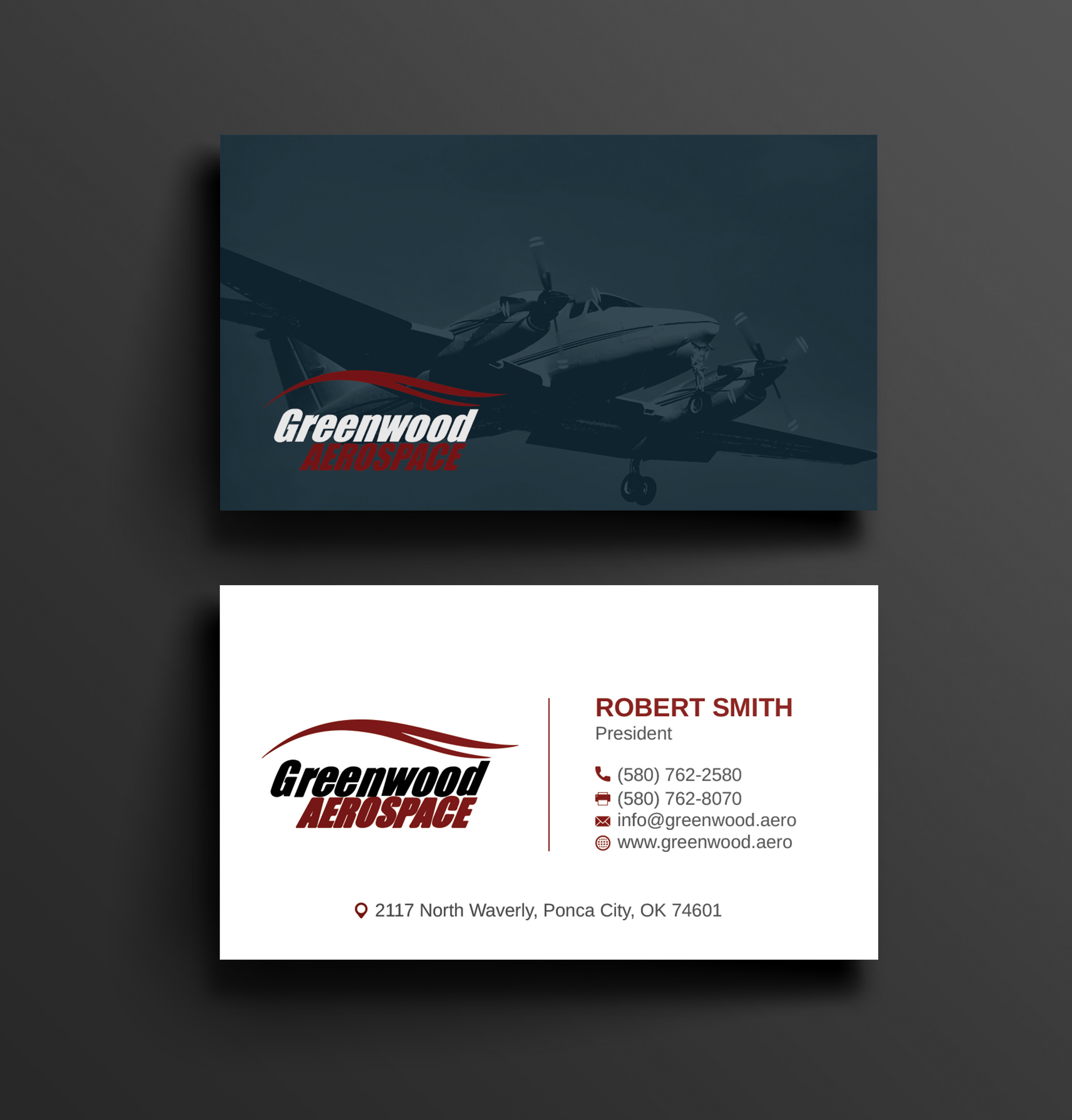 Business Card Design #19 | 'Greenwood Aerospace' Design Project |  Designcontest ®