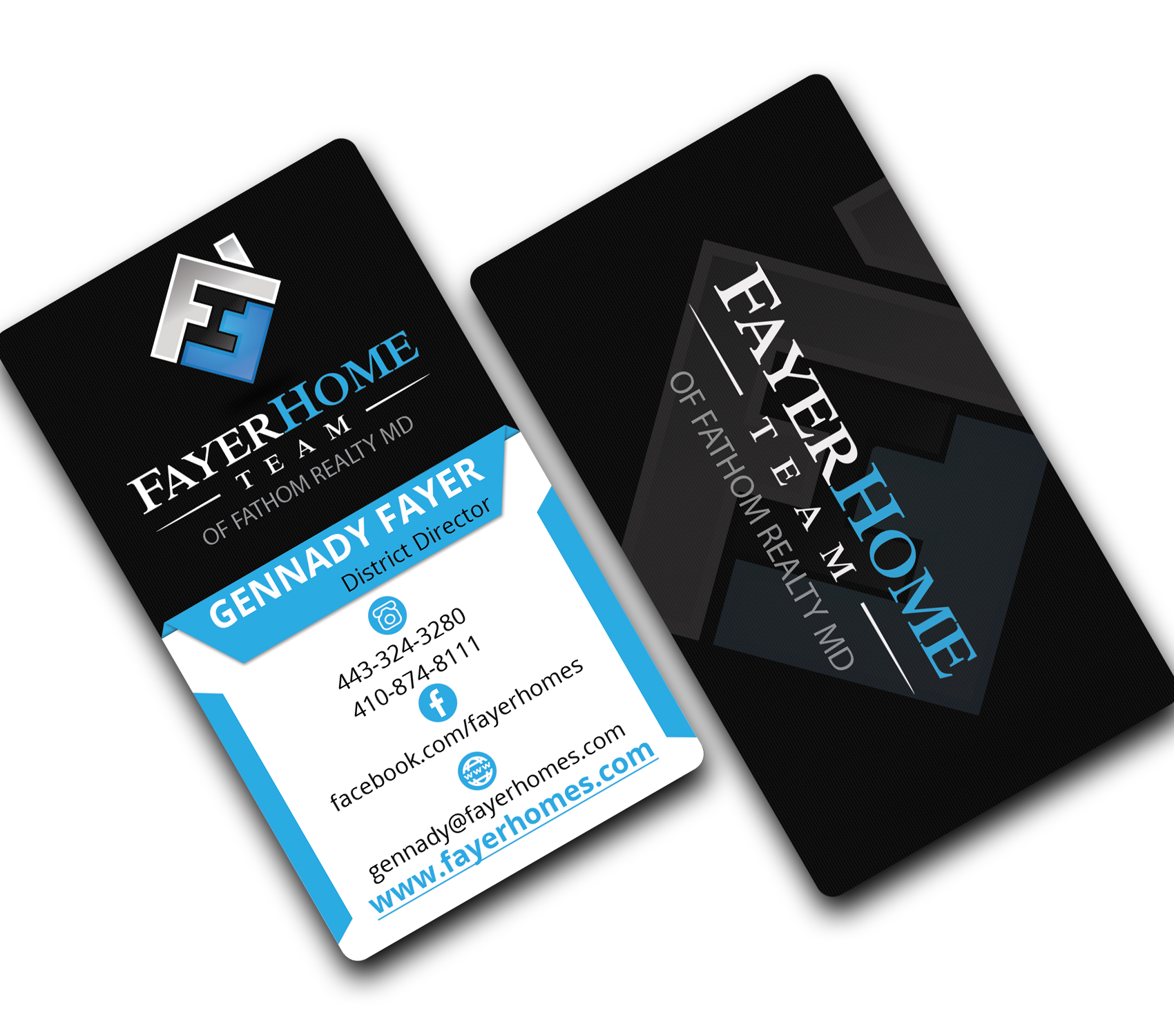 Business Card Design #97 | 'Fayer Home Team of Fathom Realty' design  project | DesignContest ®