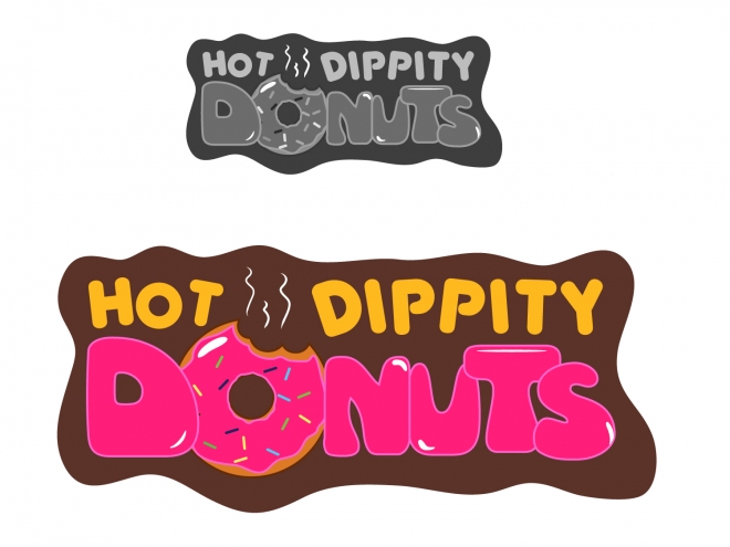 Logo Design 104 Hot Dippity Donuts Design Project DesignContest
