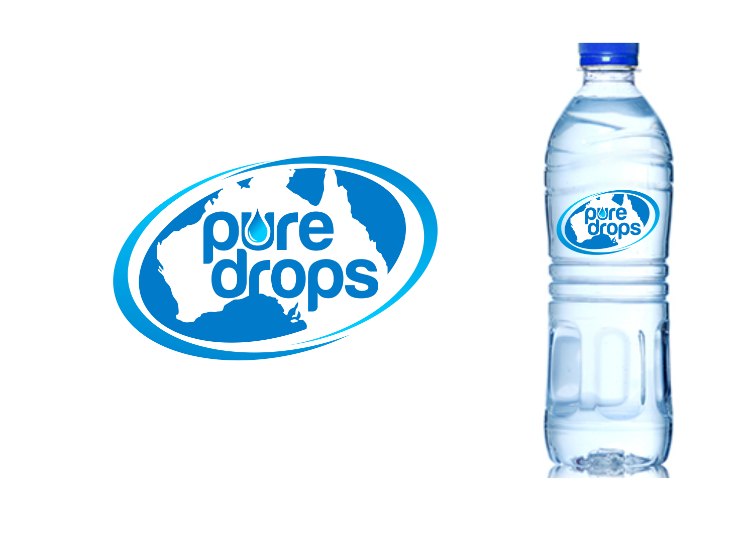 Logo Design #2 | 'PURE DROPS Spring Water' design project | DesignContest ®